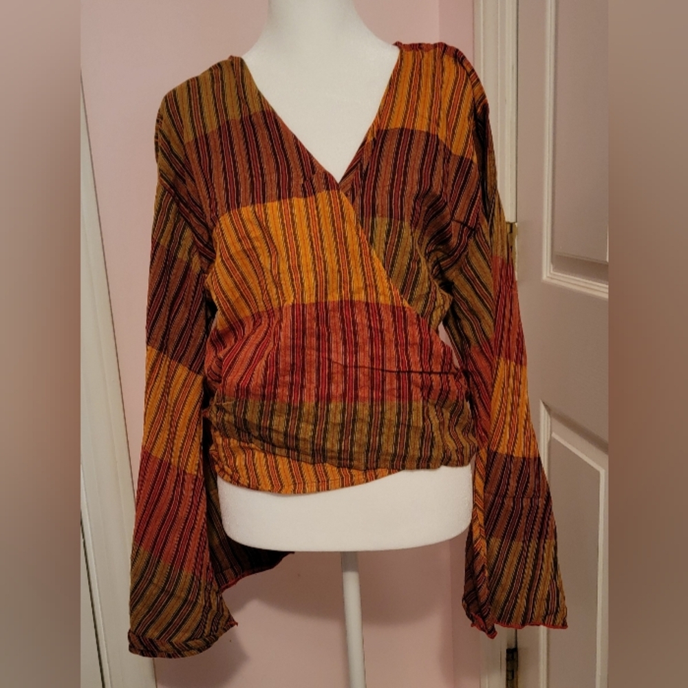 KARMA NEPAL CRAFTS Plus Wrap Top.  Handmade craftsmanship and comfort. 